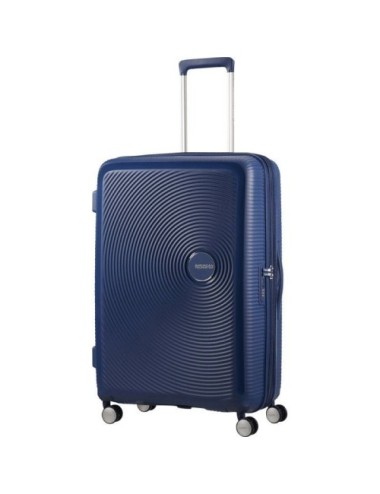 Maleta Grande American Tourister SoundBox Spinner 77cm/ 77x51.5x29.5cm/ 4 Ruedas/ Azul Marino