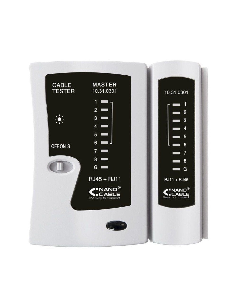 Tester Nanocable 10.31.0301 para RJ11-RJ12-RJ45