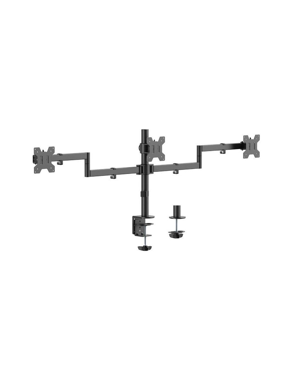 Soporte de Mesa para 3 Monitores Aisens DT27TSR-281/ Giratorio/ Inclinable/ hasta 10kg