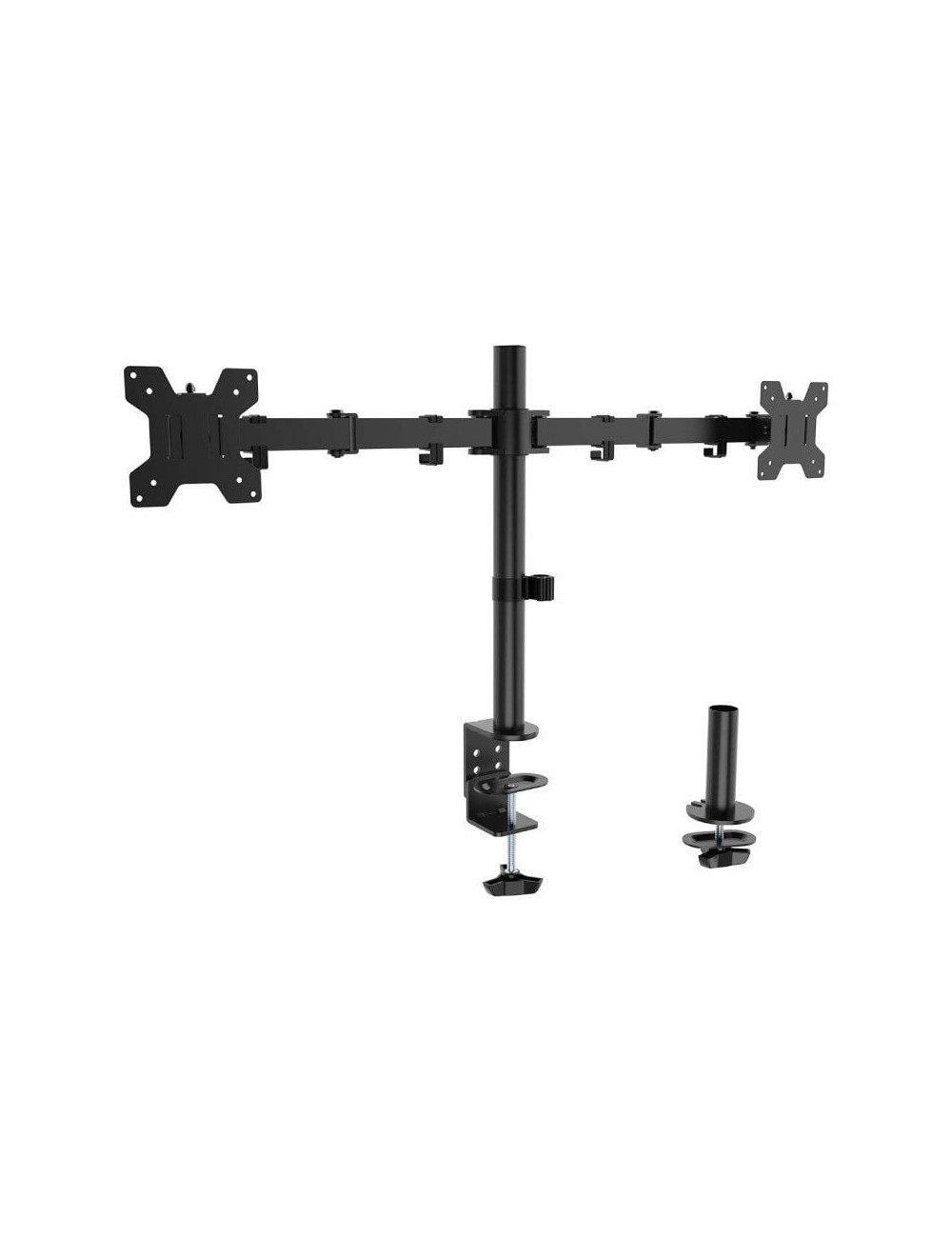 Soporte de Mesa para 2 Monitores Aisens DT32TSR-279/ Giratorio/ Inclinable/ hasta 10kg