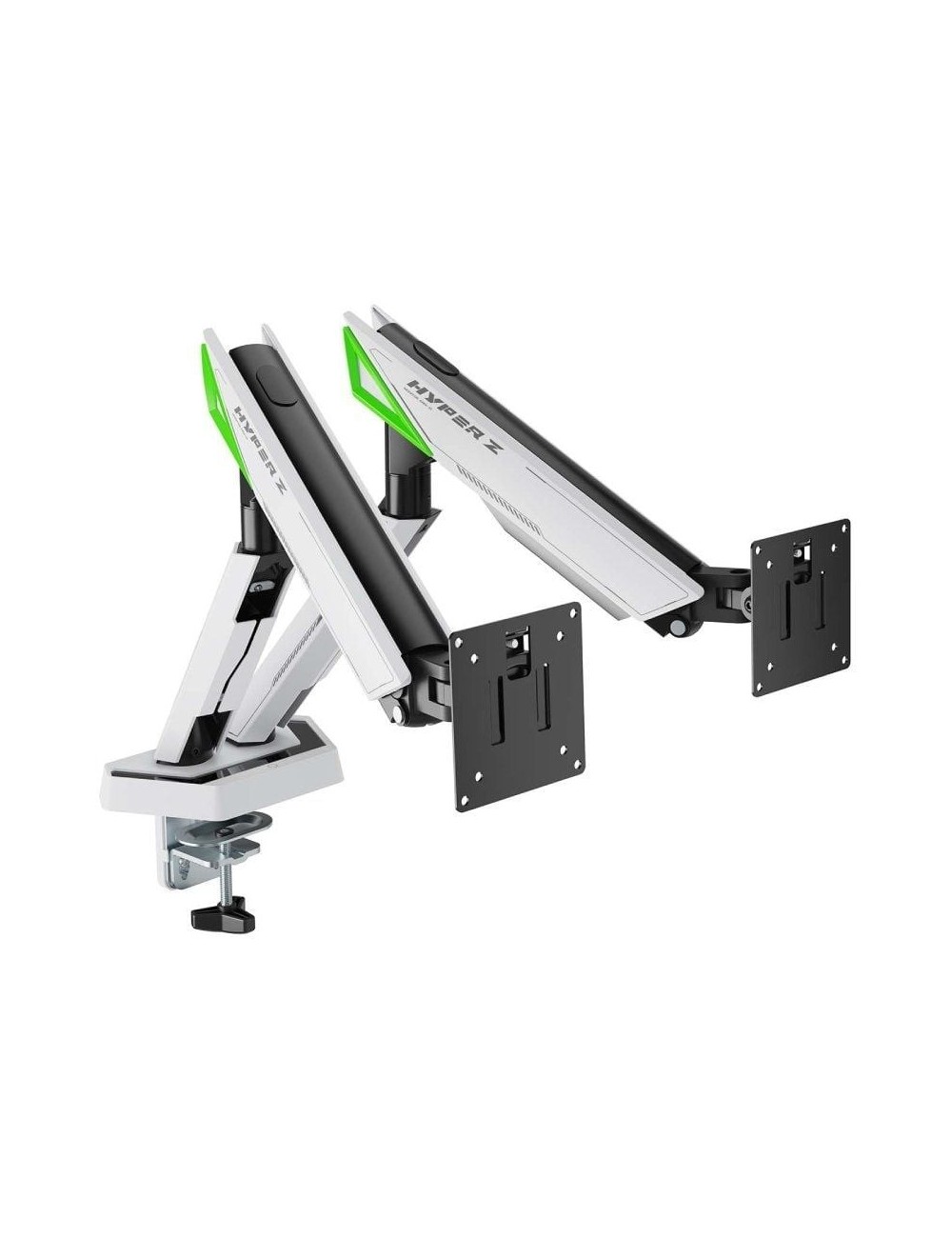 Soporte de Mesa Gaming con Contrapeso para 2 Monitores Aisens DT38TSR-345/ Giratorio/ Inclinable/ hasta 16kg