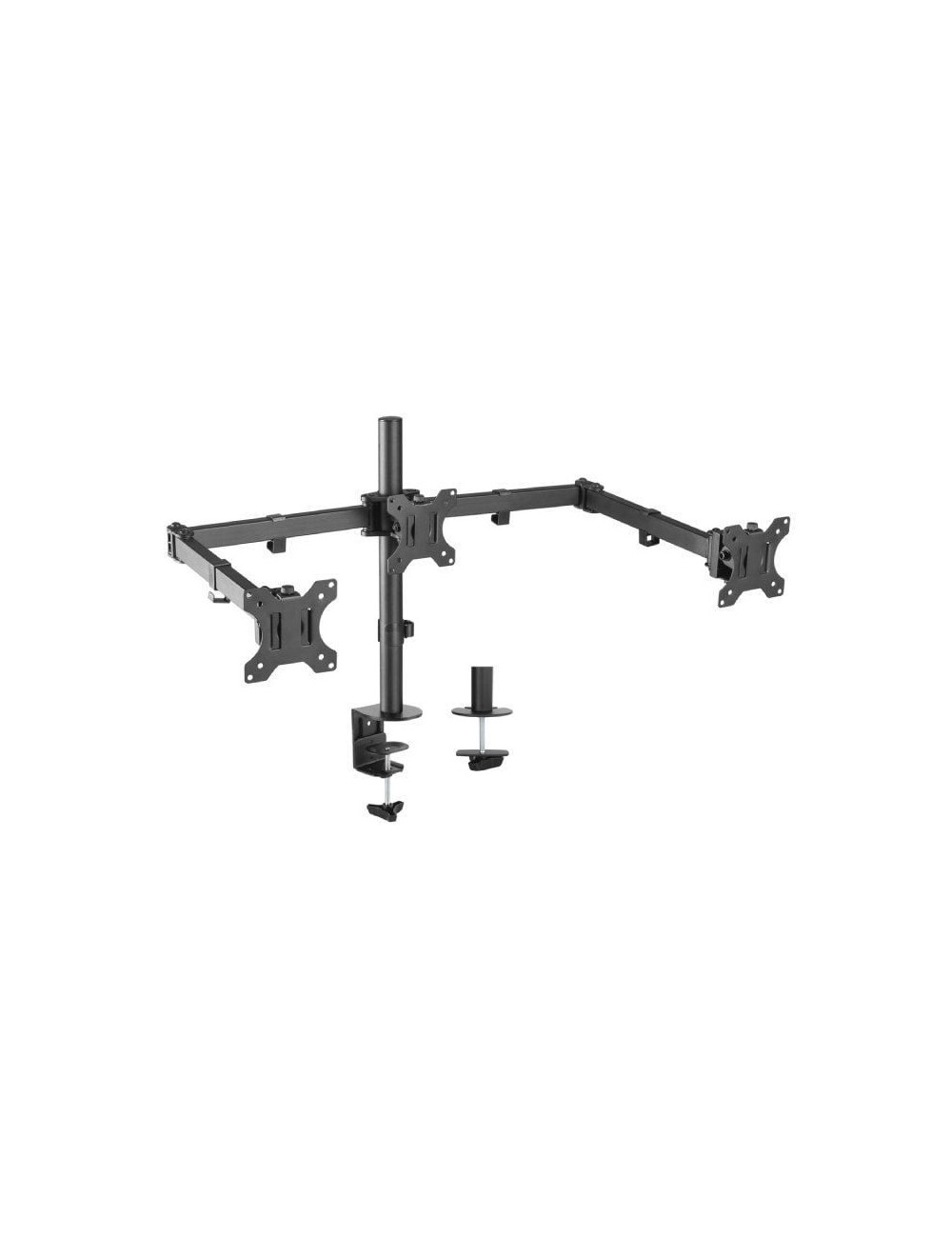 Soporte de Mesa para 3 Monitores Aisens DT27TSR-061/ Giratorio/ Inclinable/ hasta 7kg