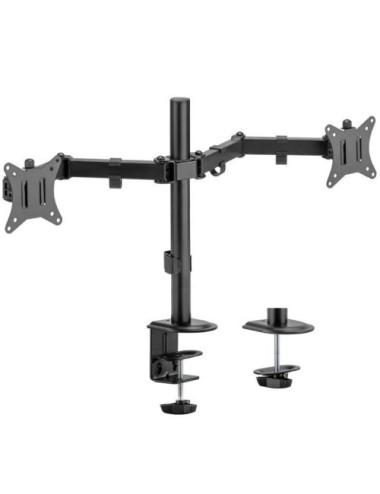 Soporte de Mesa para 2 Monitores o TV Aisens DT32TSR-149/ Giratorio/ Inclinable/ hasta 9kg