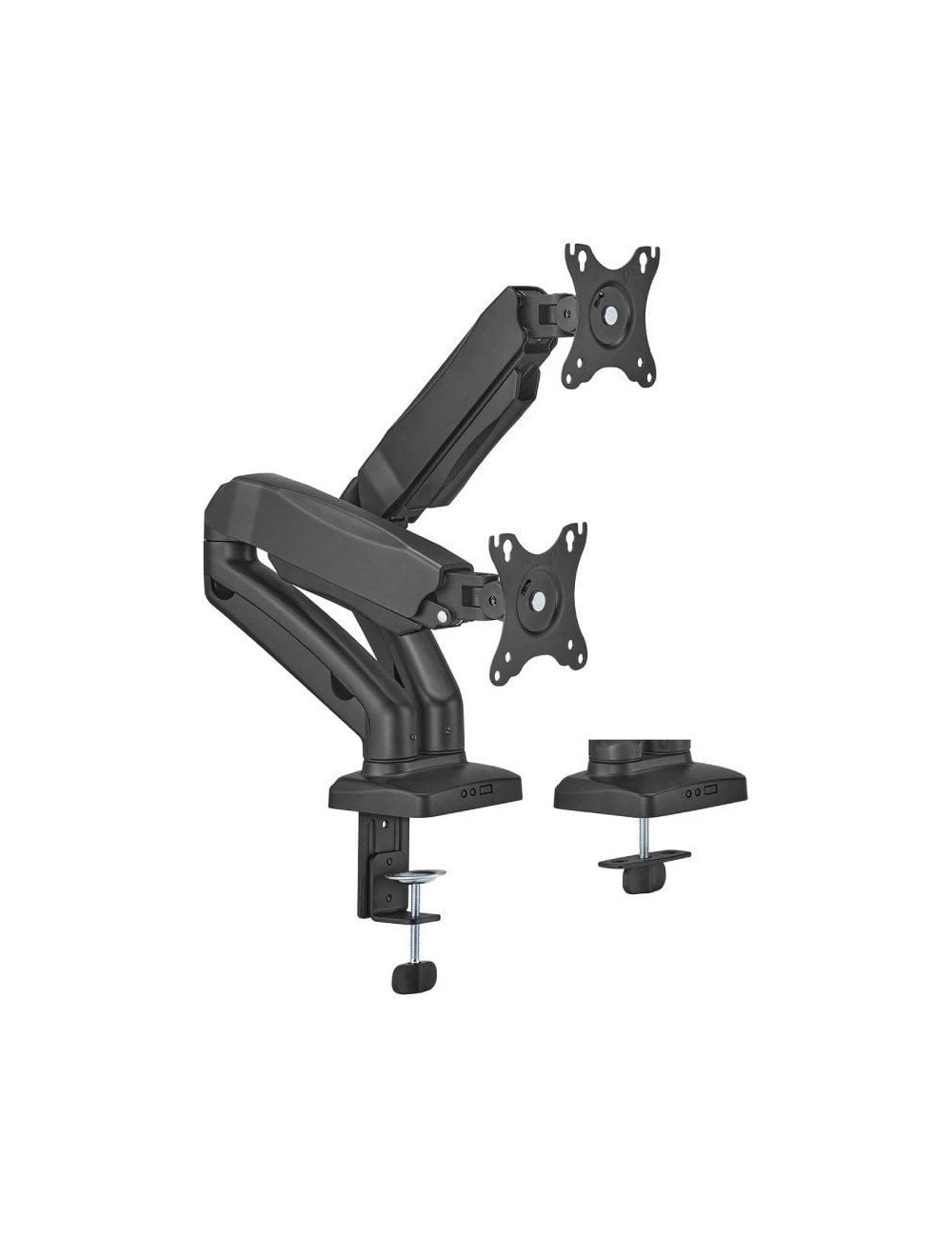 Soporte de Mesa con Contrapeso para 2 Monitores o TV Aisens DT32TSR-221/Giratorio/ Inclinable/ hasta 9kg