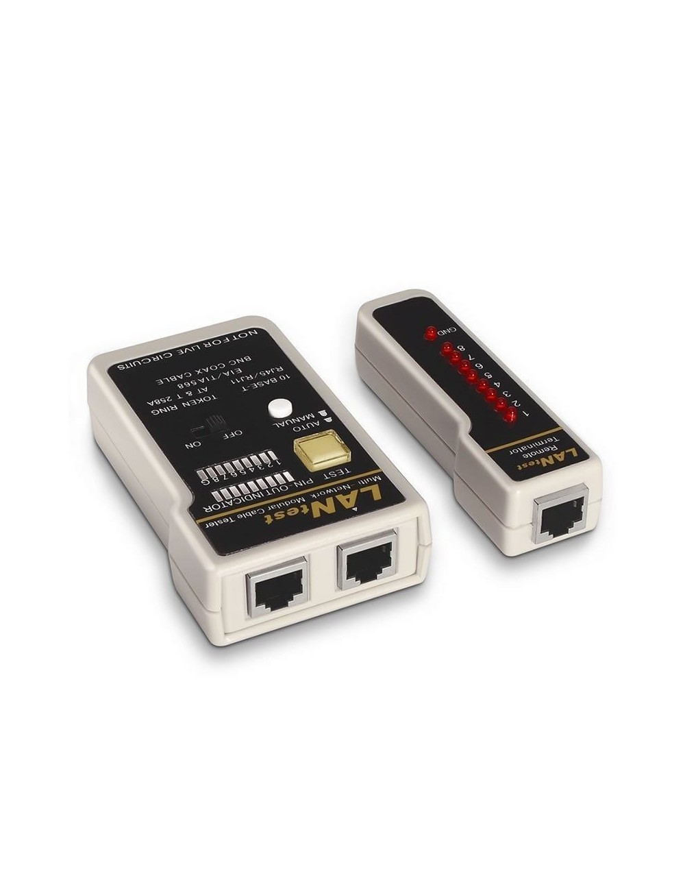 Tester Aisens A142-0314 para RJ11-RJ12-RJ45/ Coaxial