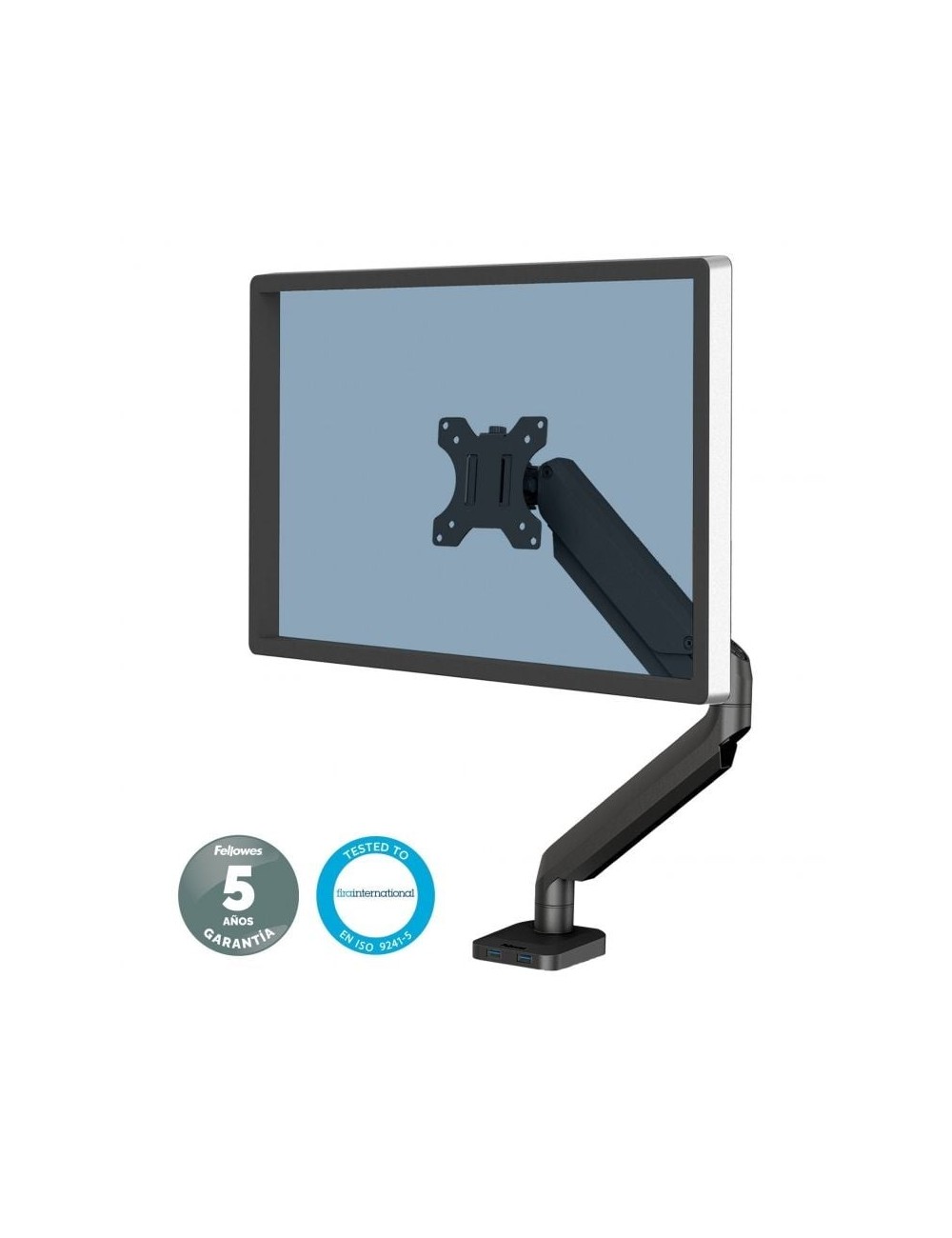 Soporte de Mesa para Monitor Fellowes 8043301/ Giratorio/ Inclinable/ hasta 8kg