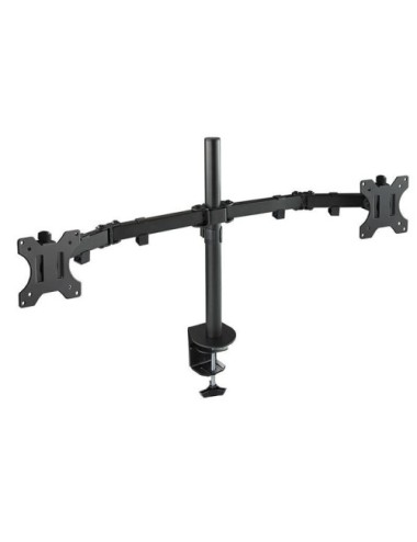 Soporte de Mesa para 2 Monitores TooQ DB1232TN-B/ Giratorio/ Inclinable/ hasta 8kg
