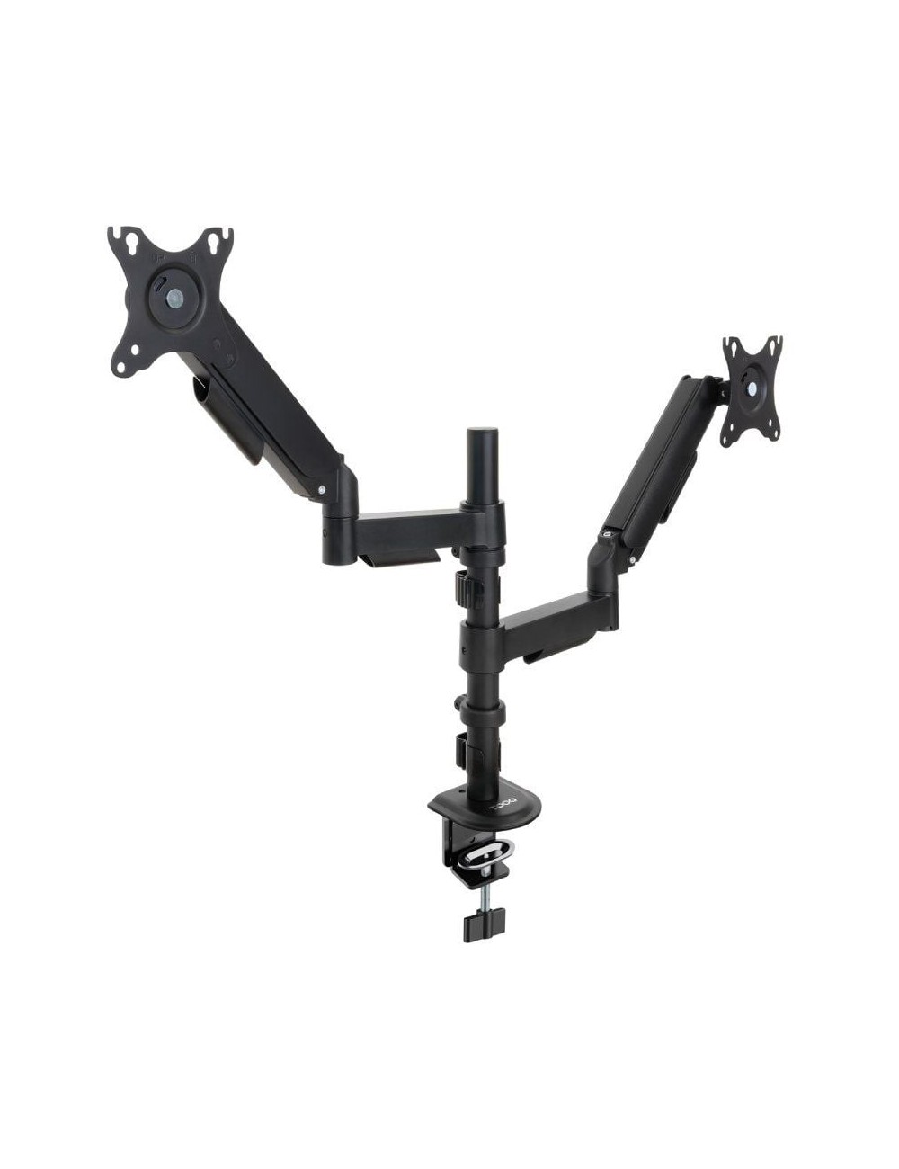 Soporte de Mesa para 2 Monitores TooQ DB1533TNR-B/ Giratorio/ Inclinable/ hasta 9kg