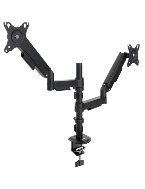 Soporte de Mesa para 2 Monitores TooQ DB1533TNR-B/ Giratorio/ Inclinable/ hasta 9kg