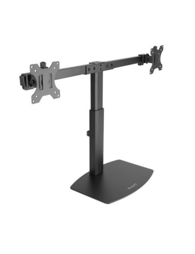 Soporte de Sobremesa para 2 Monitores TooQ DB1727TN-B/ Giratorio/ Inclinable/ hasta 6kg