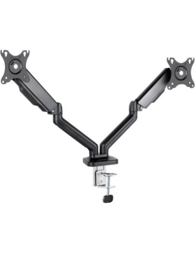 Soporte de Mesa para 2 Monitores TooQ DB5132TNR-B/ Giratorio/ Inclinable/ hasta 9kg