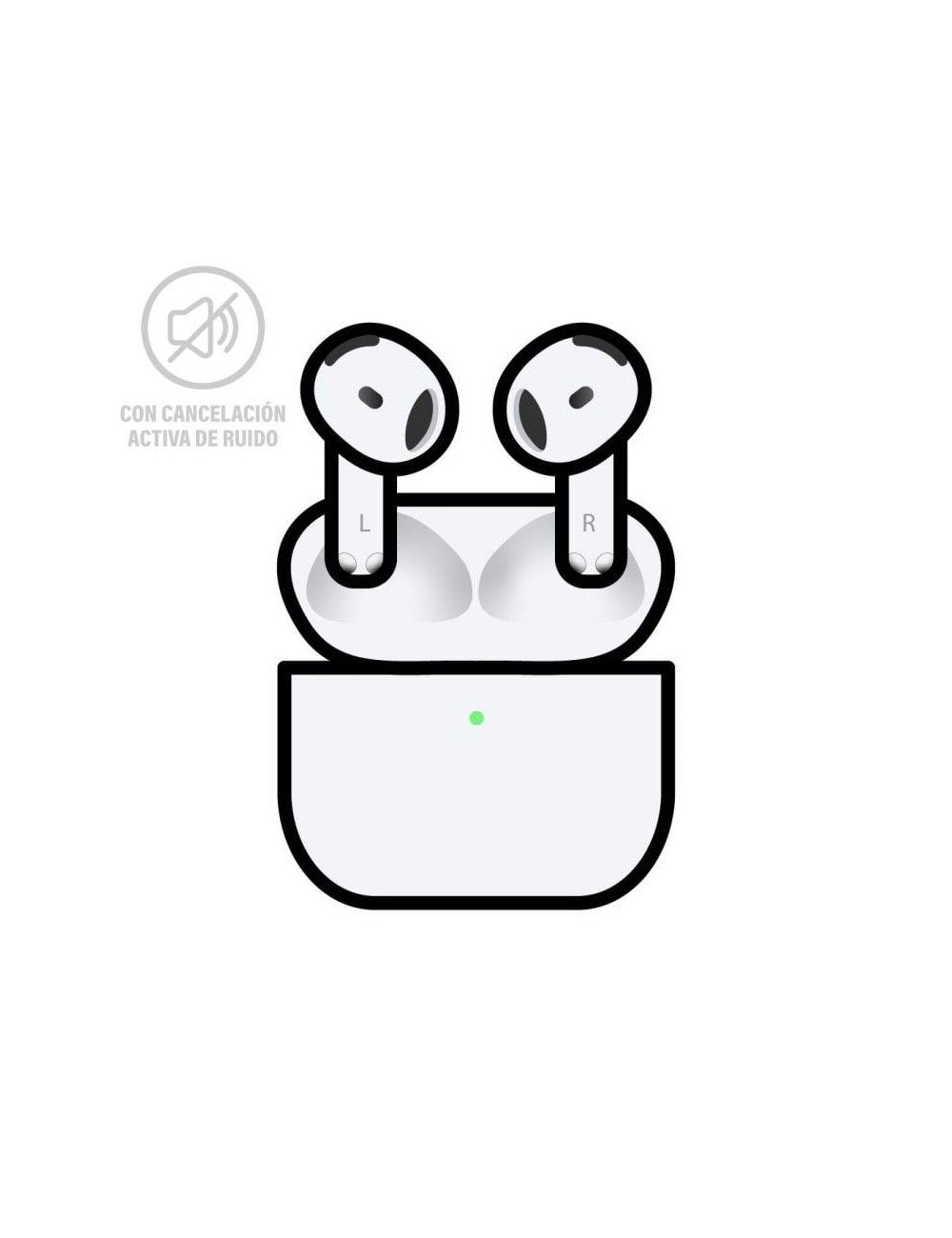 Auriculares Bluetooth Apple Airpods V4 4a Generacion/ Cancelacion de Ruido