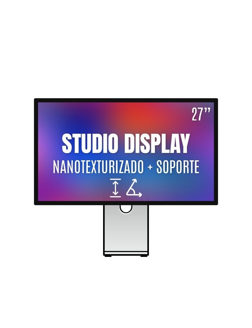 Apple Studio Display 27'/ Cristal Nano texturizado/ Soporte con altura e inclinación ajustable