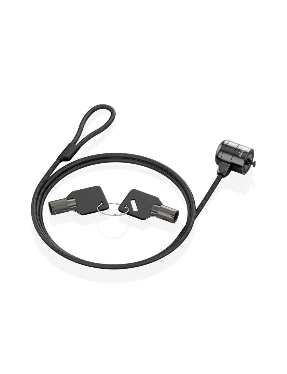 Cable de Seguridad para Portátiles Aisens ASLK-D40K04-BK/ 1.5m