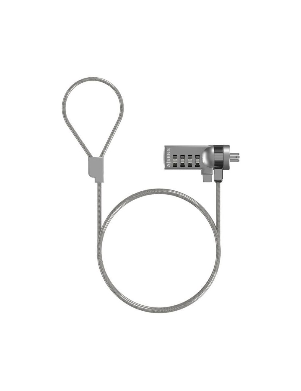 Cable de Seguridad para Portátiles Aisens ASLK-D40N01-SL/ 1.5m