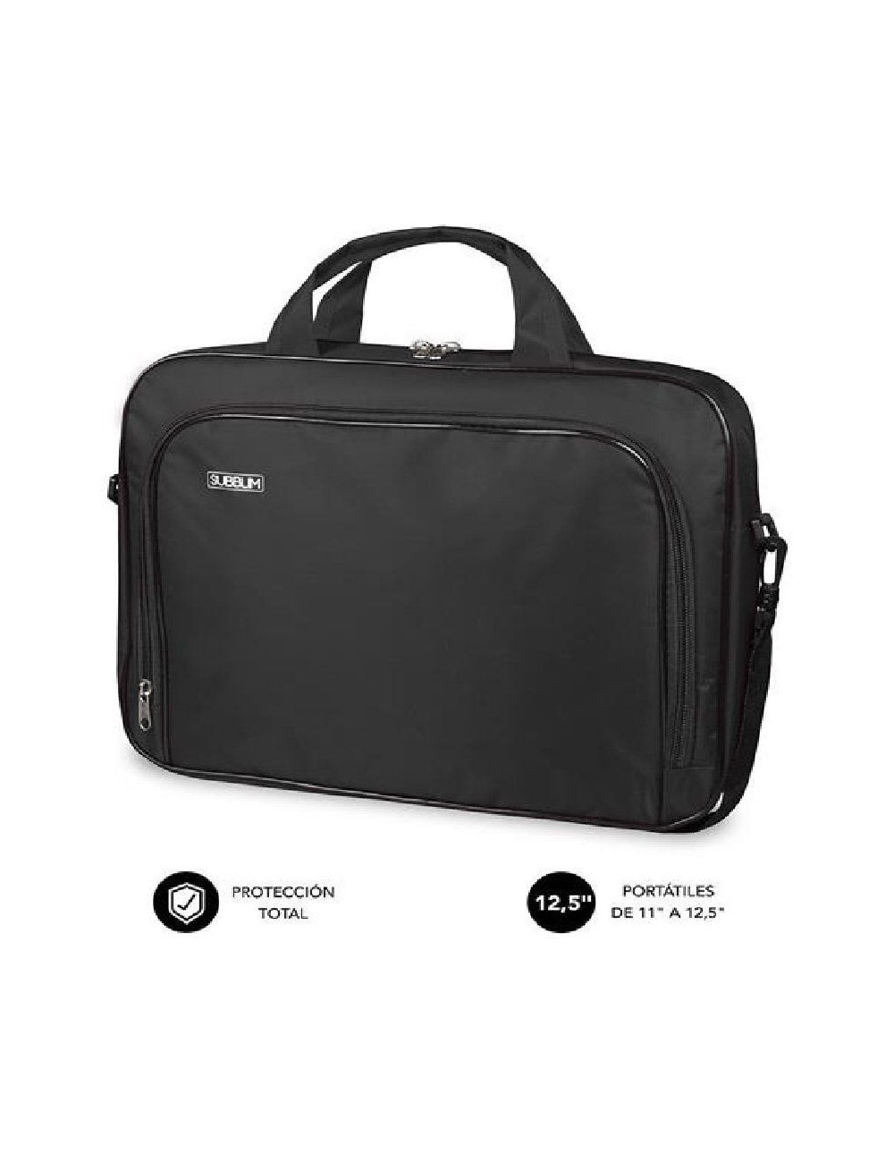 Maletín Subblim Oxford para Portátiles hasta 12.5'/ Negro