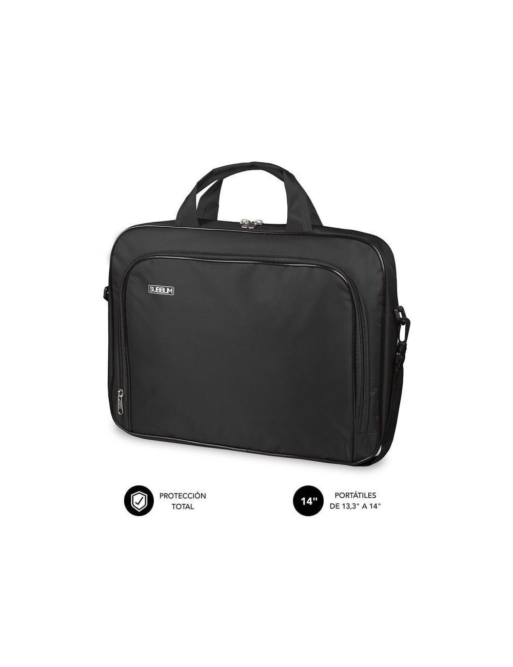 Maletín Subblim Oxford para Portátiles hasta 14'/ Negro