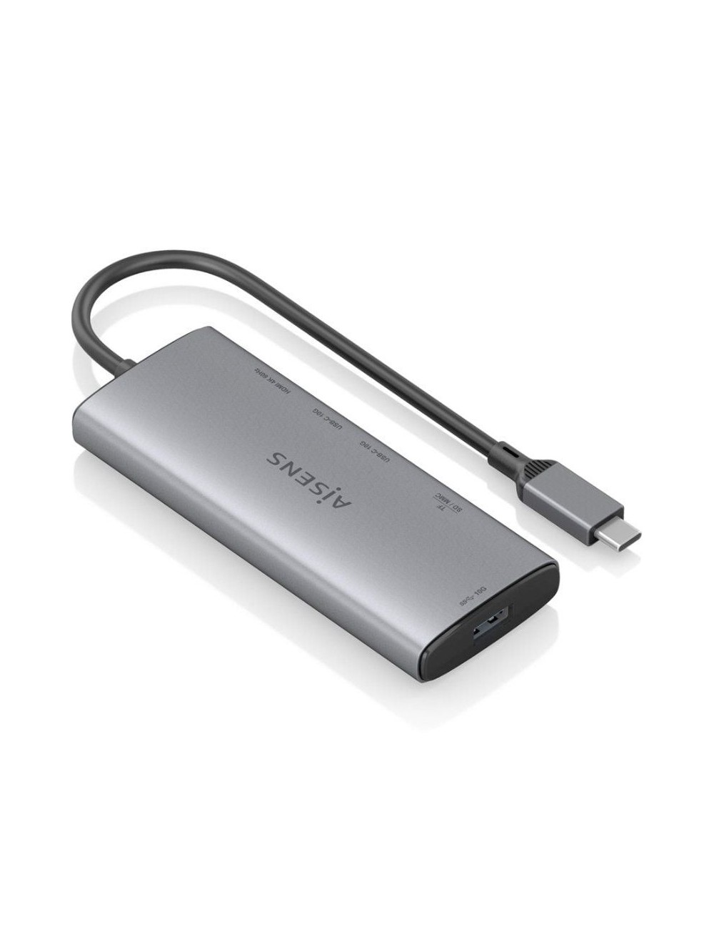 Docking USB Tipo-C Aisens ASUC-6P029-GR/ 1xHDMI 4K/ 1xUSB/ 2xUSB Tipo-C/ 1xLector de Tarjetas/ Gris
