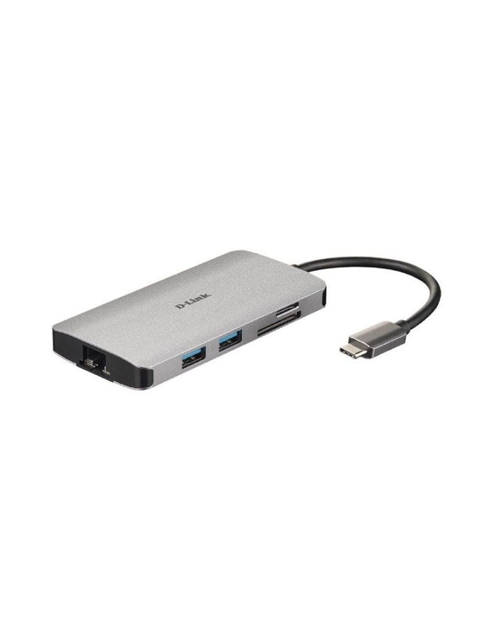 Docking USB Tipo-C D-Link DUB-M810/ 3xUSB/ 1xUSB Tipo-C/ 1xThunderbolt/ 1xHDMI 4K/ 1xRJ45/ 1xLector tarjetas/ Gris