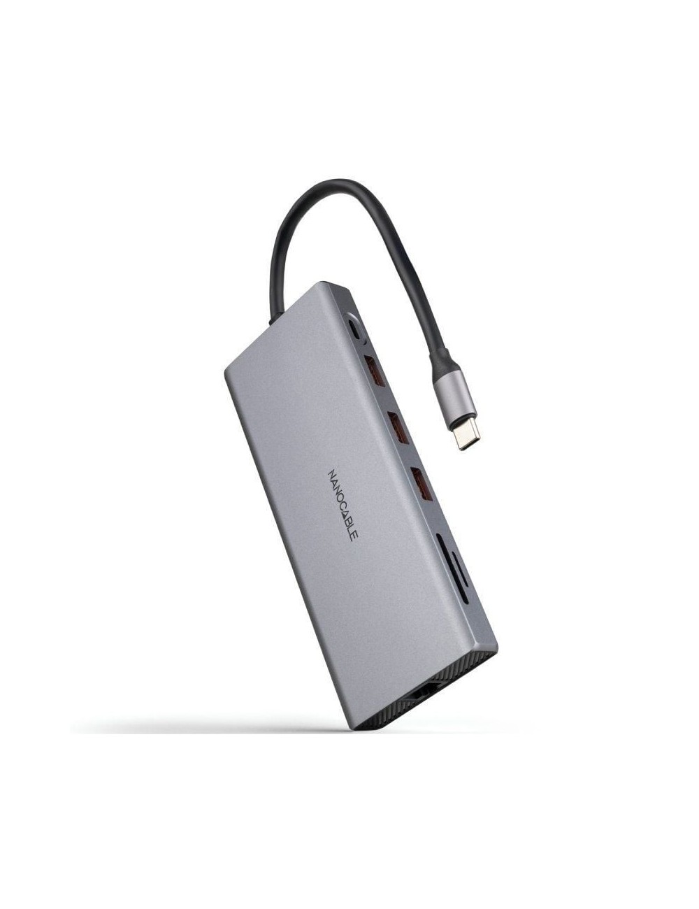 Docking Tipo-C Nanocable 10.16.4612/ 3xUSB/ 1xUSB Tipo-C/ 2xHDMI 4K/ 1xDisplayPort/ 1xRJ45/ 1xLector tarjetas/ 1xJack 3.5/ 1xUSB