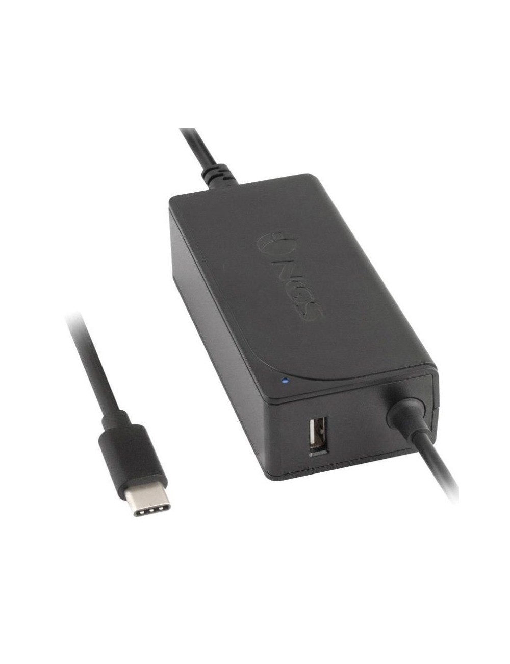 Cargador de Portátil NGS W-65W TYPE C/ 1xUSB/ 65W/ Automático/ Voltaje 12-20V