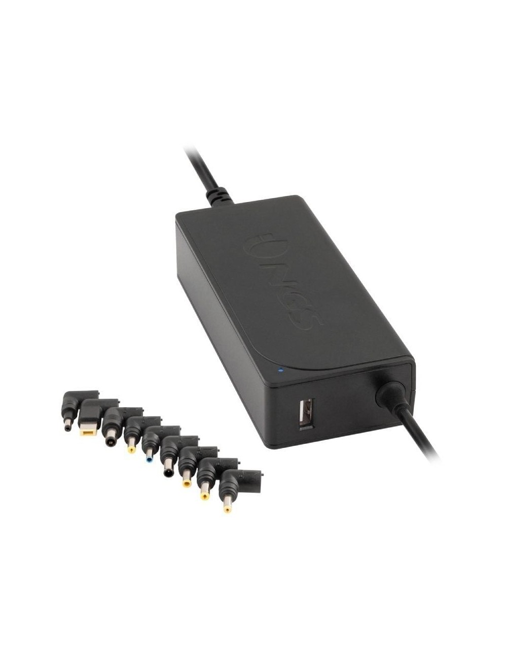 Cargador de Portátil NGS W-70W/ 1xUSB/ 70W/ Automático/ 9 Conectores/ Voltaje 18.5-20V