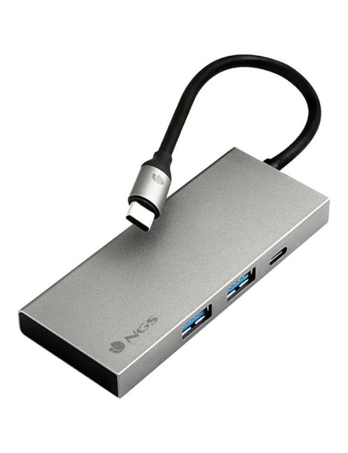 Docking USB Tipo-C NGS WonderDock4 Pro/ 2xUSB/ 1xUSB Tipo-C DP/ 1xHDMI 4K/ Gris