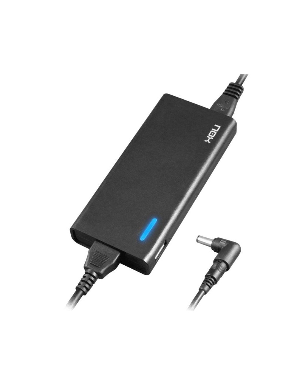 Cargador de Portátil Nox NXPWR90NB/ 1xUSB/ 90W/ Automático/ 10 Conectores/ Voltaje 15-20V