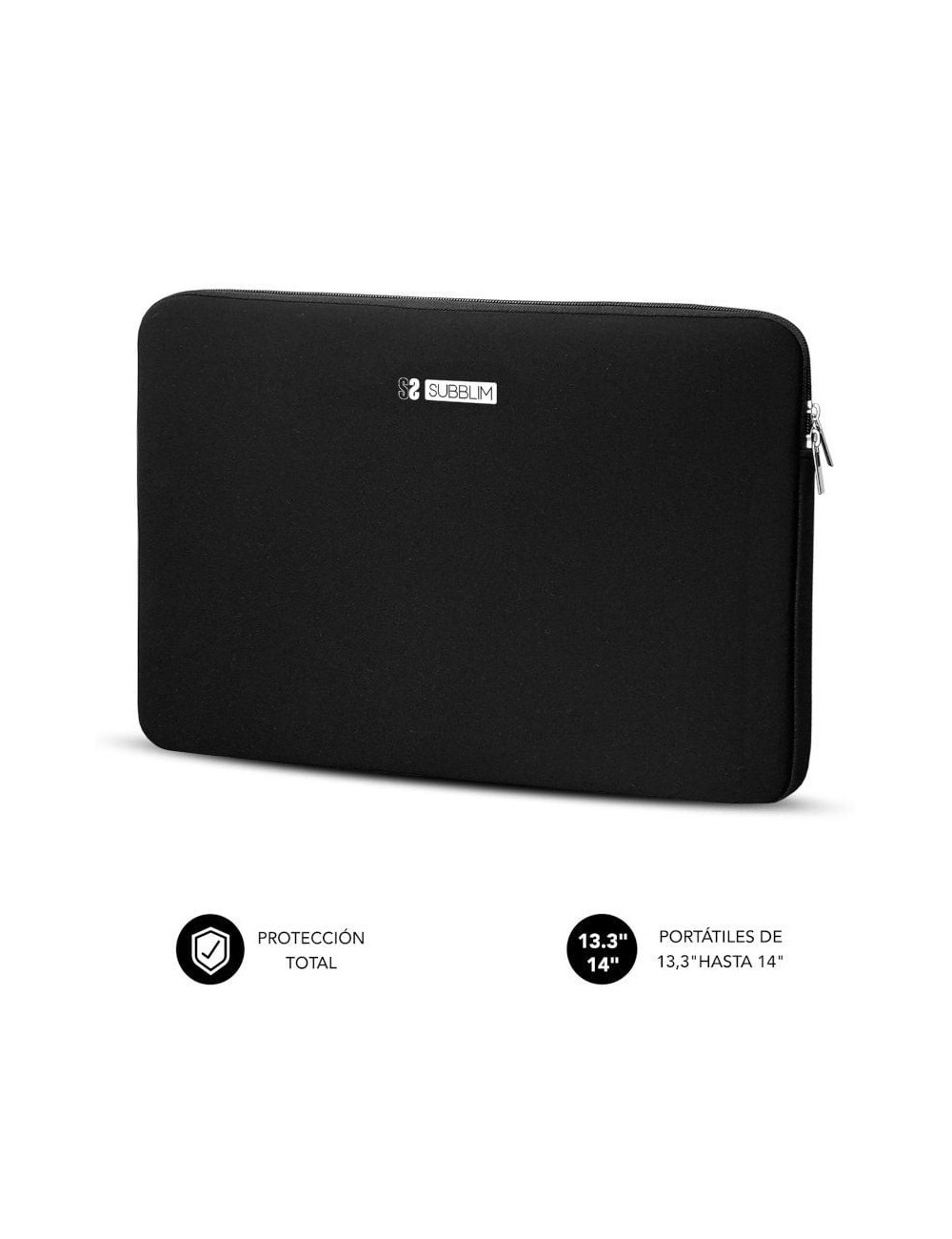 Funda Subblim Business Laptop Sleeve Neoprene para Portátiles 13.3'-14'/ Negra