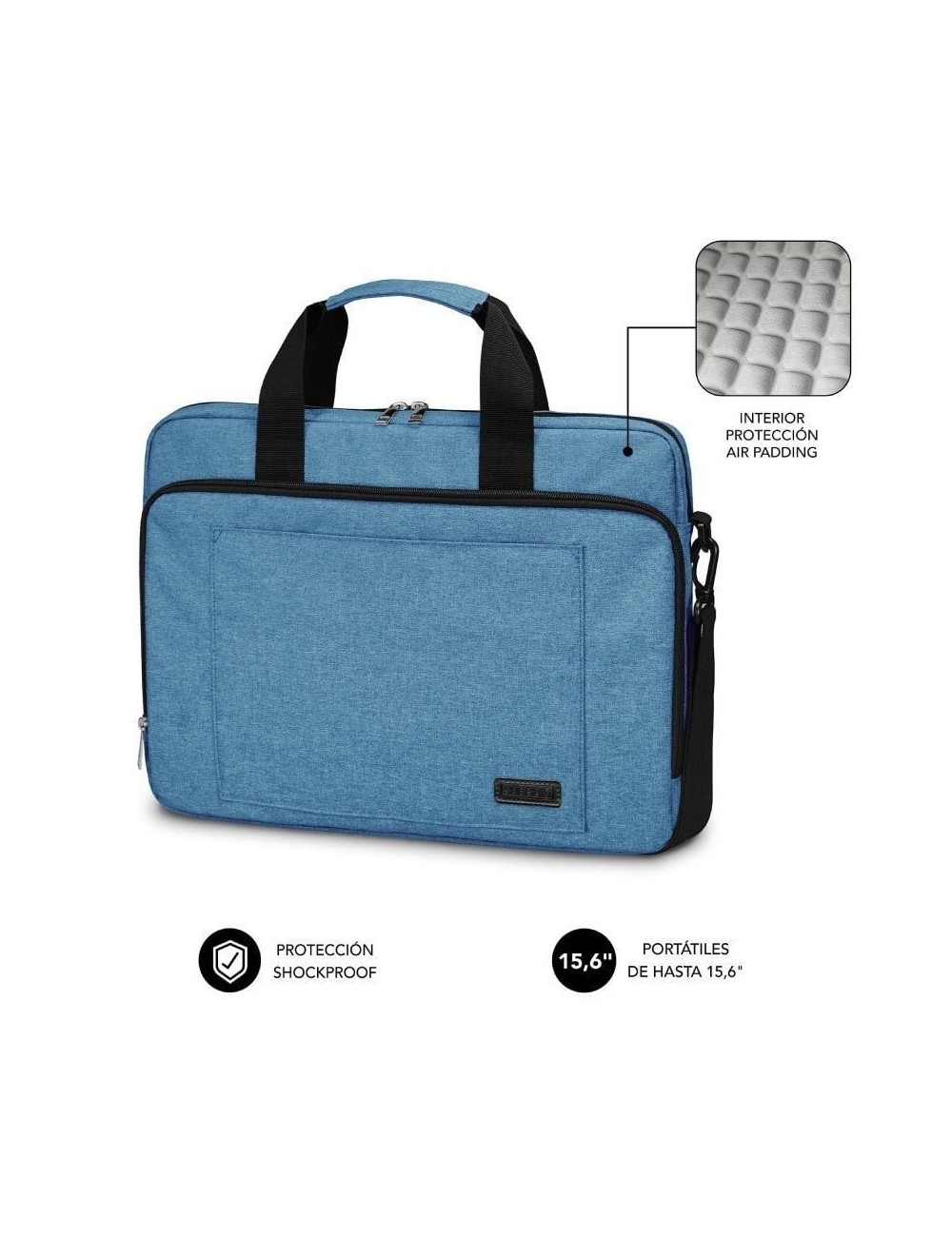 Mochila Subblim Air Padding Laptop Bag para Portátiles hasta 15.6'/ Azul