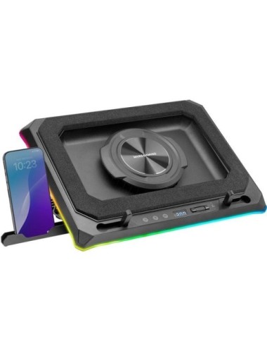 Soporte Refrigerante Mars Gaming MNBC-ULTRA para Portátiles hasta 18'/ Iluminación LED