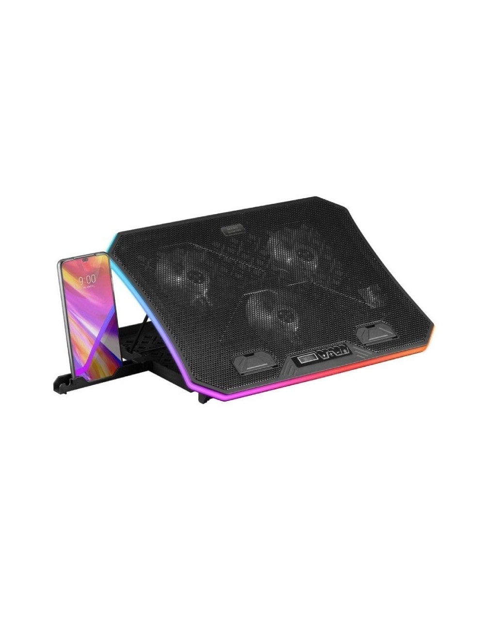 Soporte Refrigerante Mars Gaming MNBC6 para Portátiles hasta 19'/ Iluminación LED
