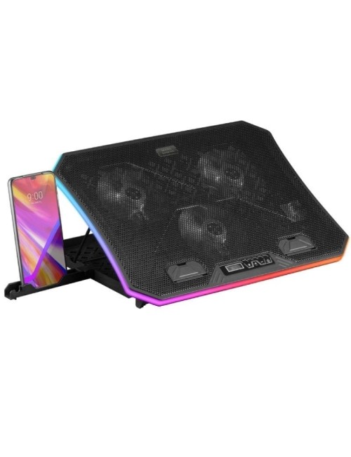 Soporte Refrigerante Mars Gaming MNBC6 para Portátiles hasta 19'/ Iluminación LED