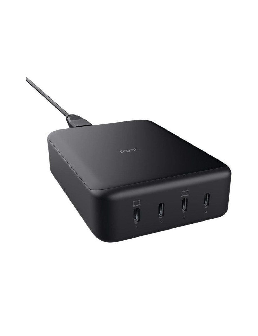 Cargador de Pared GaN Trust Maxo/ 4xUSB Tipo-C/ 240W/ Automático/ Voltaje 5-20V