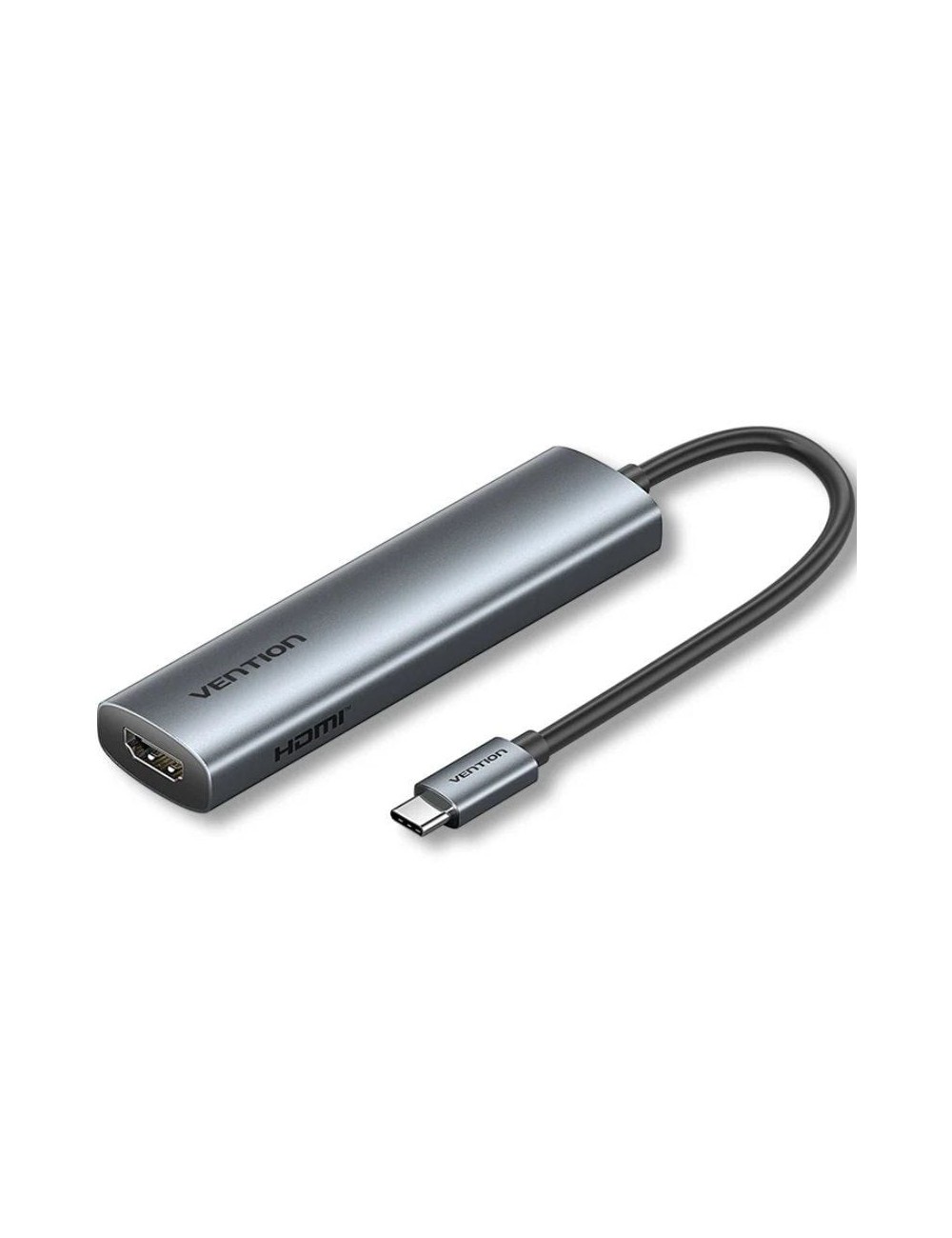 Docking USB Tipo-C Vention TGLHB/ 1xUSB Tipo-C/ 2xUSB/ 1xHDMI 4K/ 1xUSB Tipo-C PD/ Gris