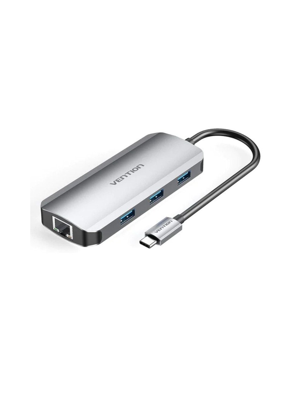 Docking USB Tipo-C Vention TOHHB/ 1xHDMI 4K/ 3xUSB/ 1xRJ45/ 1xUSB Tipo-C PD/ Gris