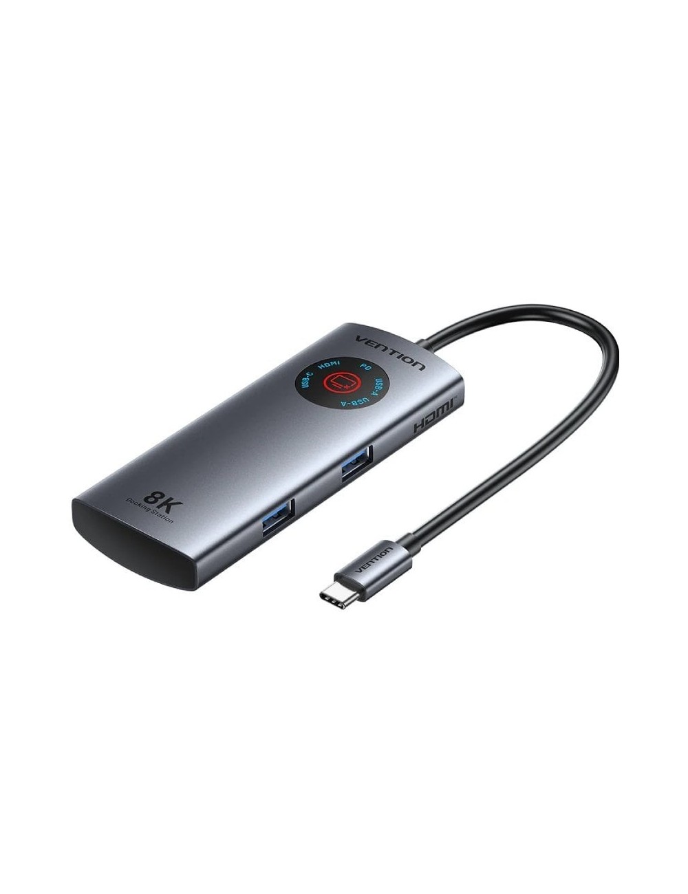 Docking USB Tipo-C Vention TQXHB/ 2xUSB/ 1xUSB Tipo-C/ 1xHDMI/ 1xUSB Tipo-C PD/ Gris