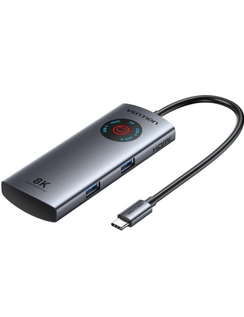 Docking USB Tipo-C Vention TQXHB/ 2xUSB/ 1xUSB Tipo-C/ 1xHDMI/ 1xUSB Tipo-C PD/ Gris