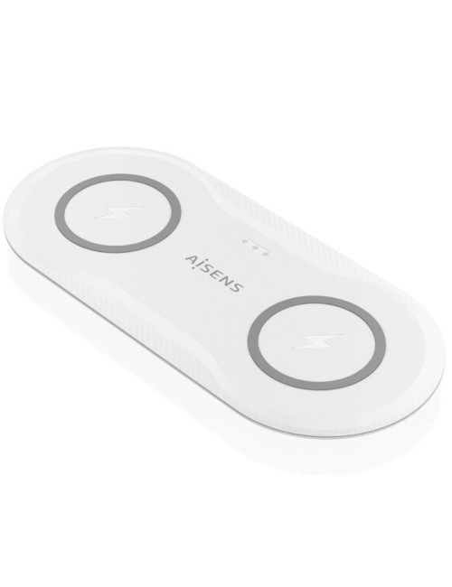 Base de carga Inalámbrica Aisens ASCH-15W2WC059-W/ 15W/ Blanco