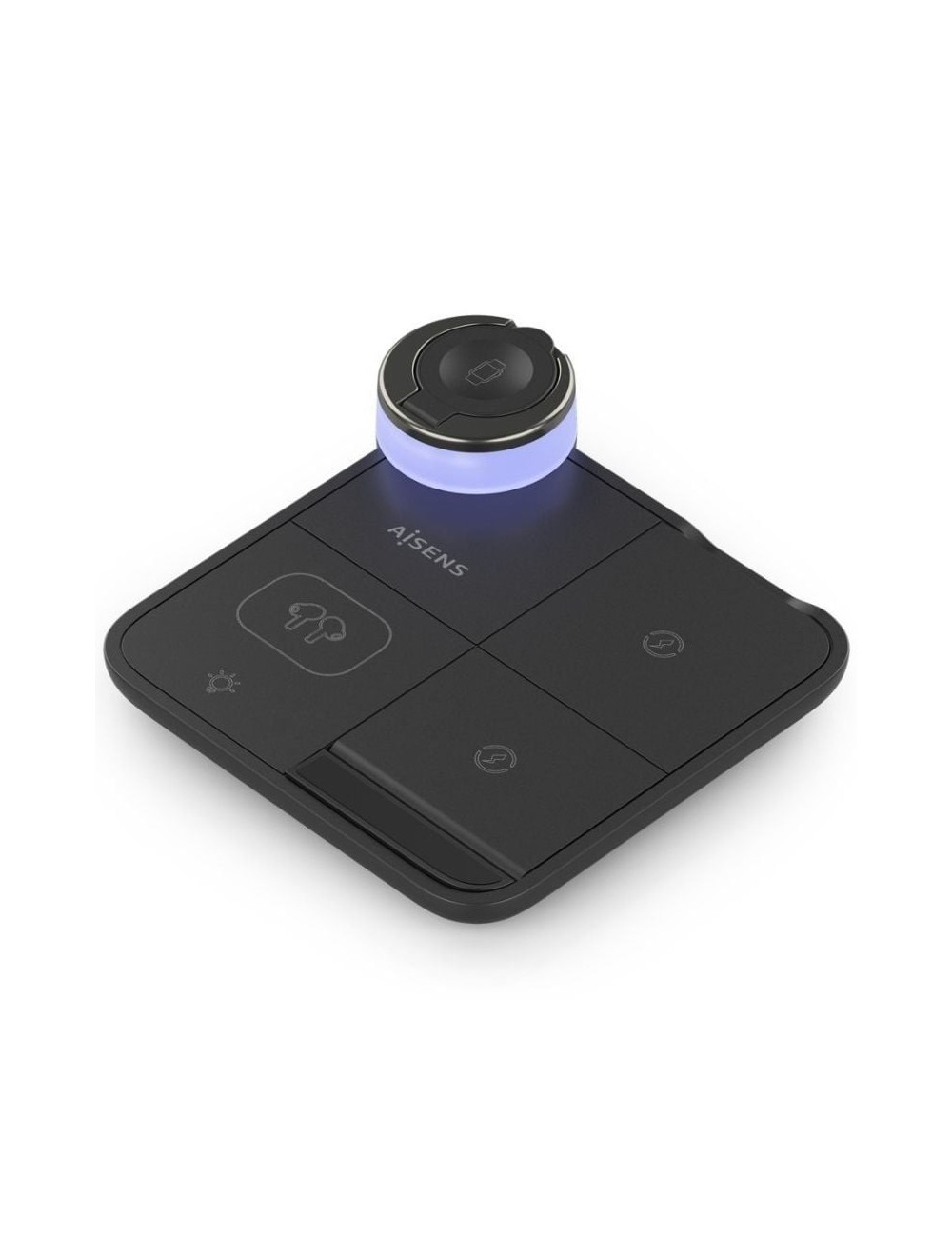 Base de carga Inalámbrica Aisens ASCH-15W4WC062-BK/ 15W/ Negro