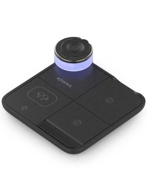 Base de carga Inalámbrica Aisens ASCH-15W4WC062-BK/ 15W/ Negro