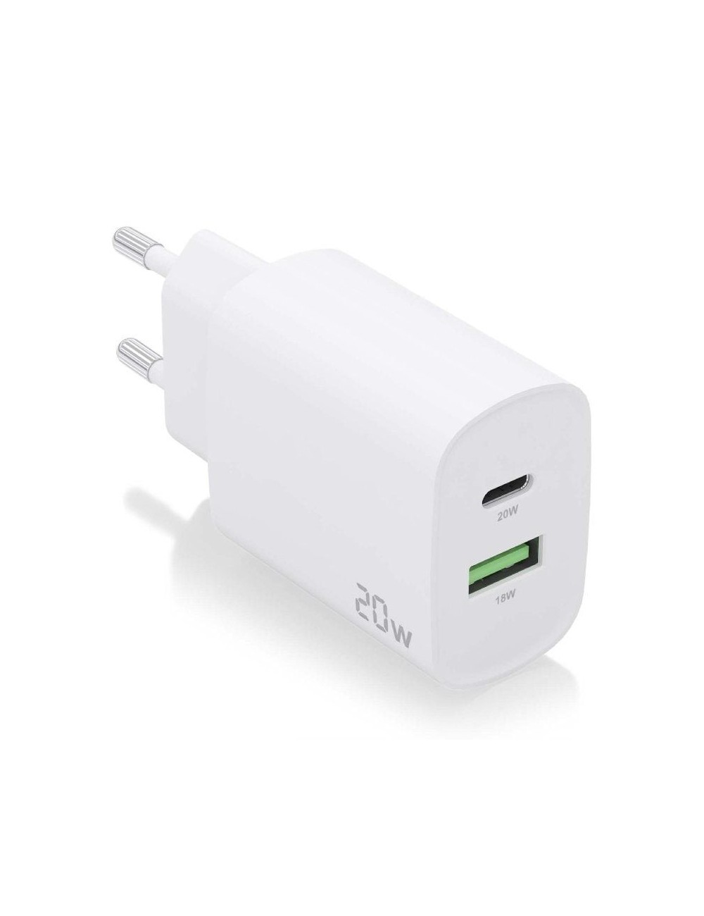 Cargador de Pared Aisens A110-0754/ 1xUSB Tipo-C/ 1xUSB/ 20W