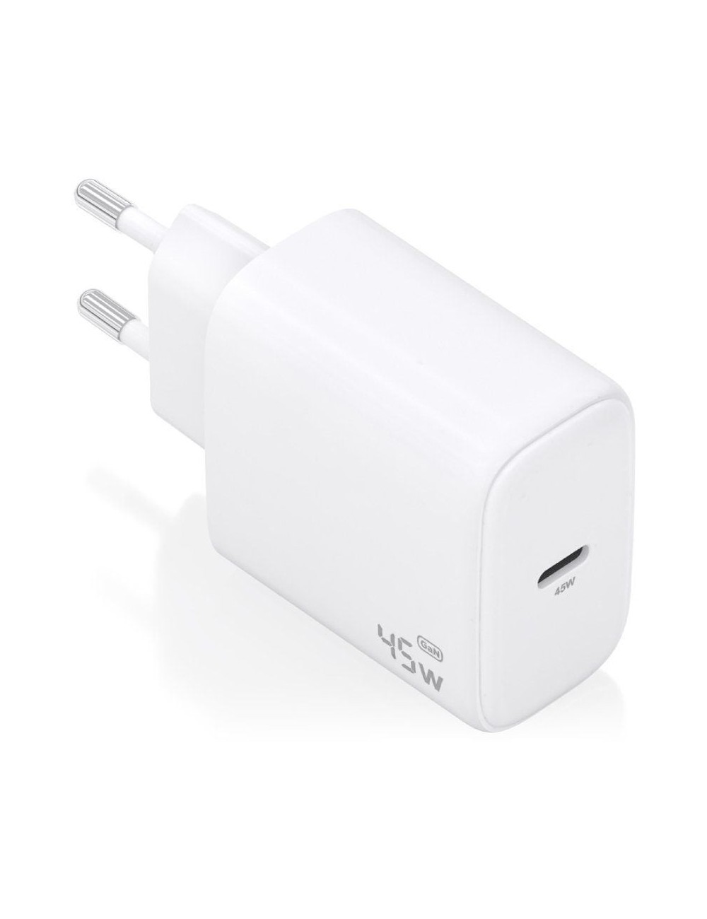 Cargador de Pared GaN Aisens A110-0969/ 1xUSB Tipo-C/ 45W/ Blanco