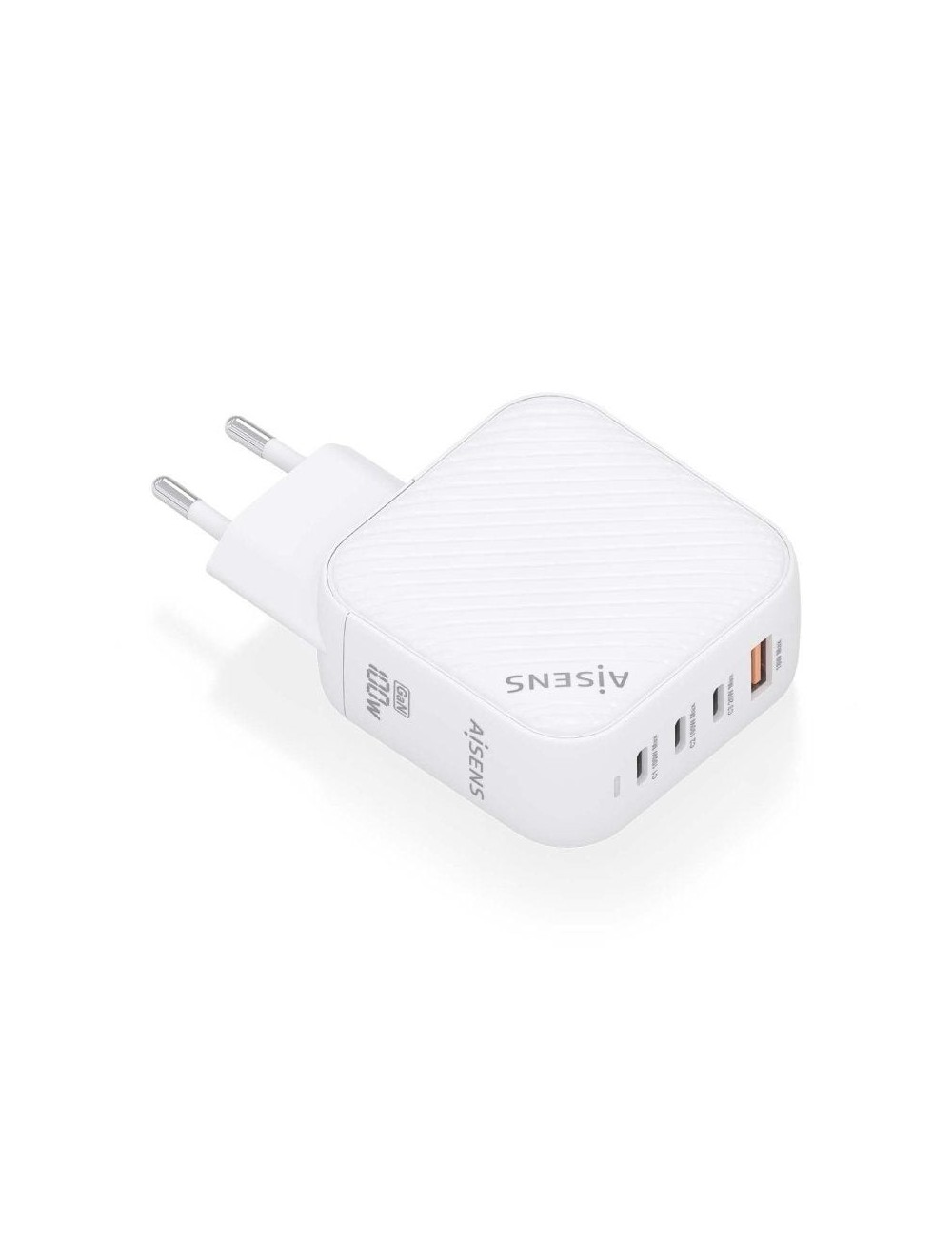 Cargador de Pared GaN Aisens ASCH-100W4P028-W/ 3xUSB Tipo-C/ 1x USB/ 100W