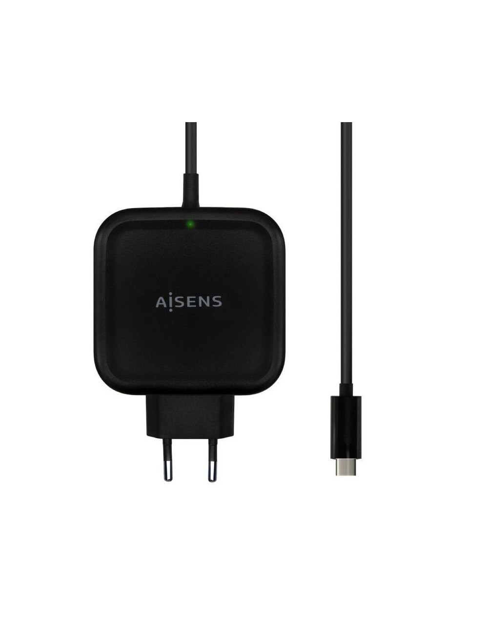 Cargador de Pared Aisens ASCH-1PD65WL-BK/ 1xUSB Tipo-C/ 65W