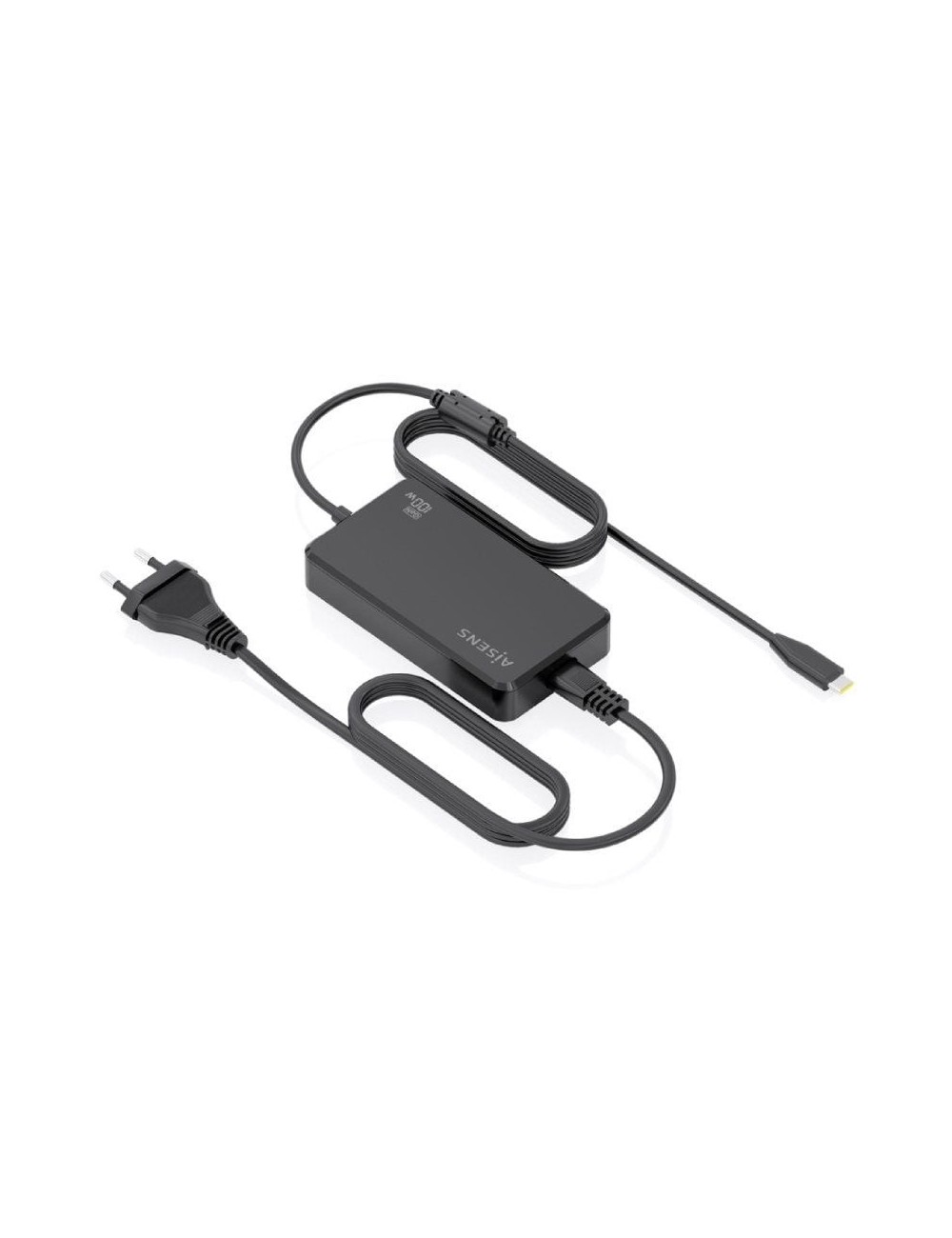 Cargador Sobremesa GaN Aisens ASCH-1PD100D070-BK/ 1xUSB Tipo-C/ 100W