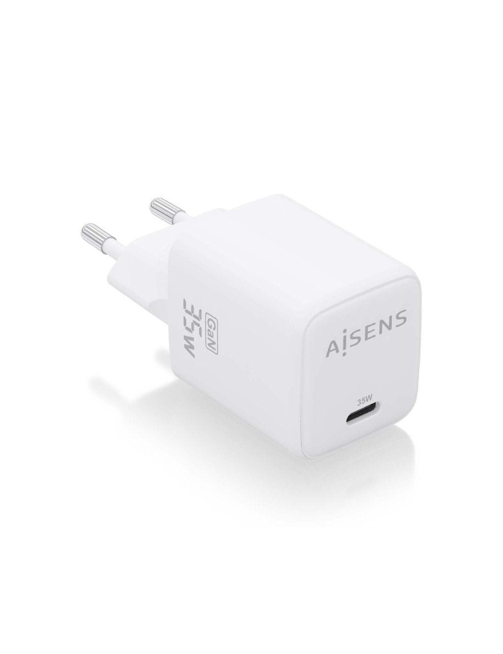 Cargador de Pared GaN Aisens ASCH-35W1P016-W/ 1xUSB Tipo-C/ 35W