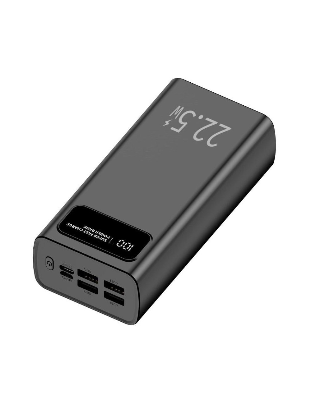 Powerbank 30000mAh Leotec LEPOW30W22W/ 22.5W/ Negra
