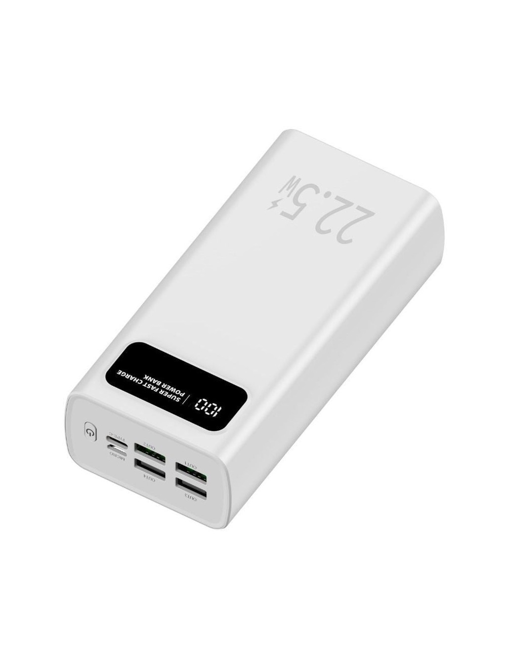 Powerbank 30000mAh Leotec LEPOW30W22W/ 22.5W/ Blanca