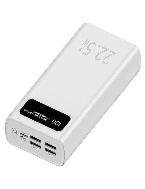 Powerbank 30000mAh Leotec LEPOW30W22W/ 22.5W/ Blanca